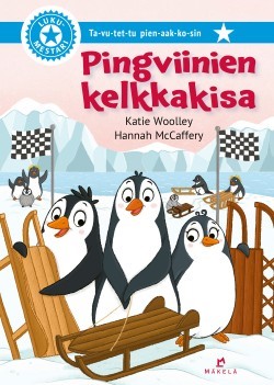 Pingviinien kelkkakisa -kirjan kansikuva