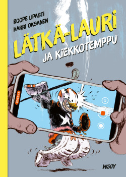 Lätkä-Lauri ja kiekkotemppu -kirjan kansikuva